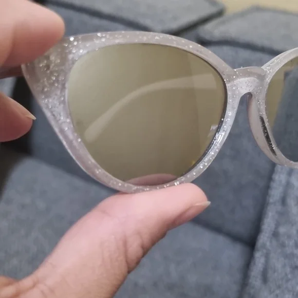 ASOS Cateye Sunglasses Gray/Glitter - Picture 6 of 6